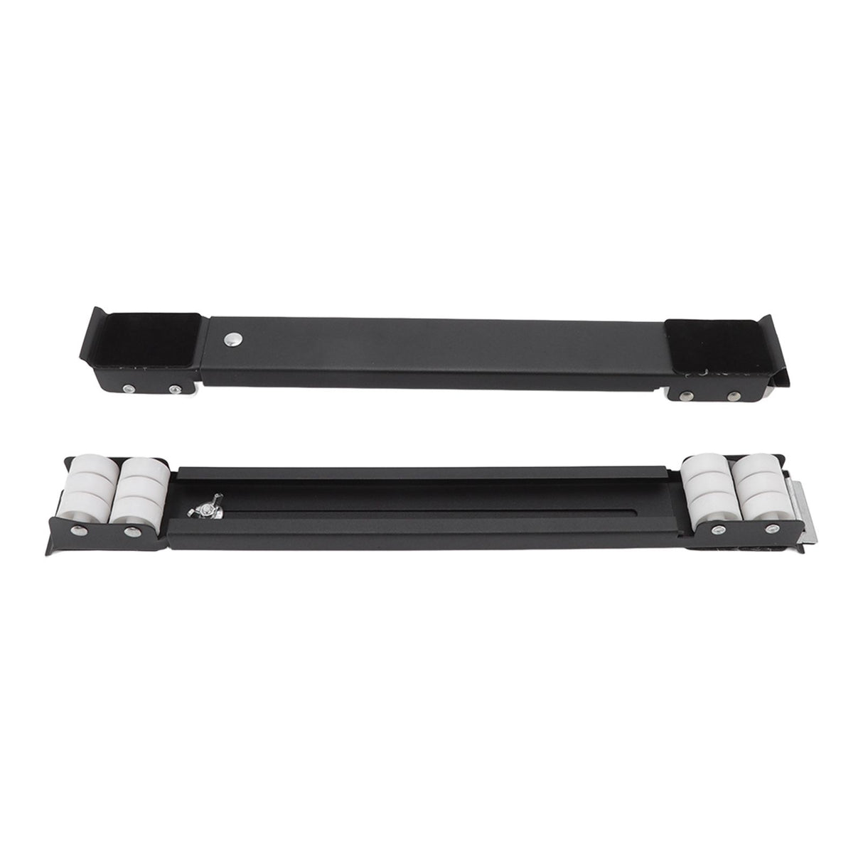 2pcs Furniture Appliance Roller Steel 300kg Load Bearing Stretchable Machine Moving Base for Dishwasher Black