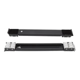 2pcs Furniture Appliance Roller Steel 300kg Load Bearing Stretchable Machine Moving Base for Dishwasher Black