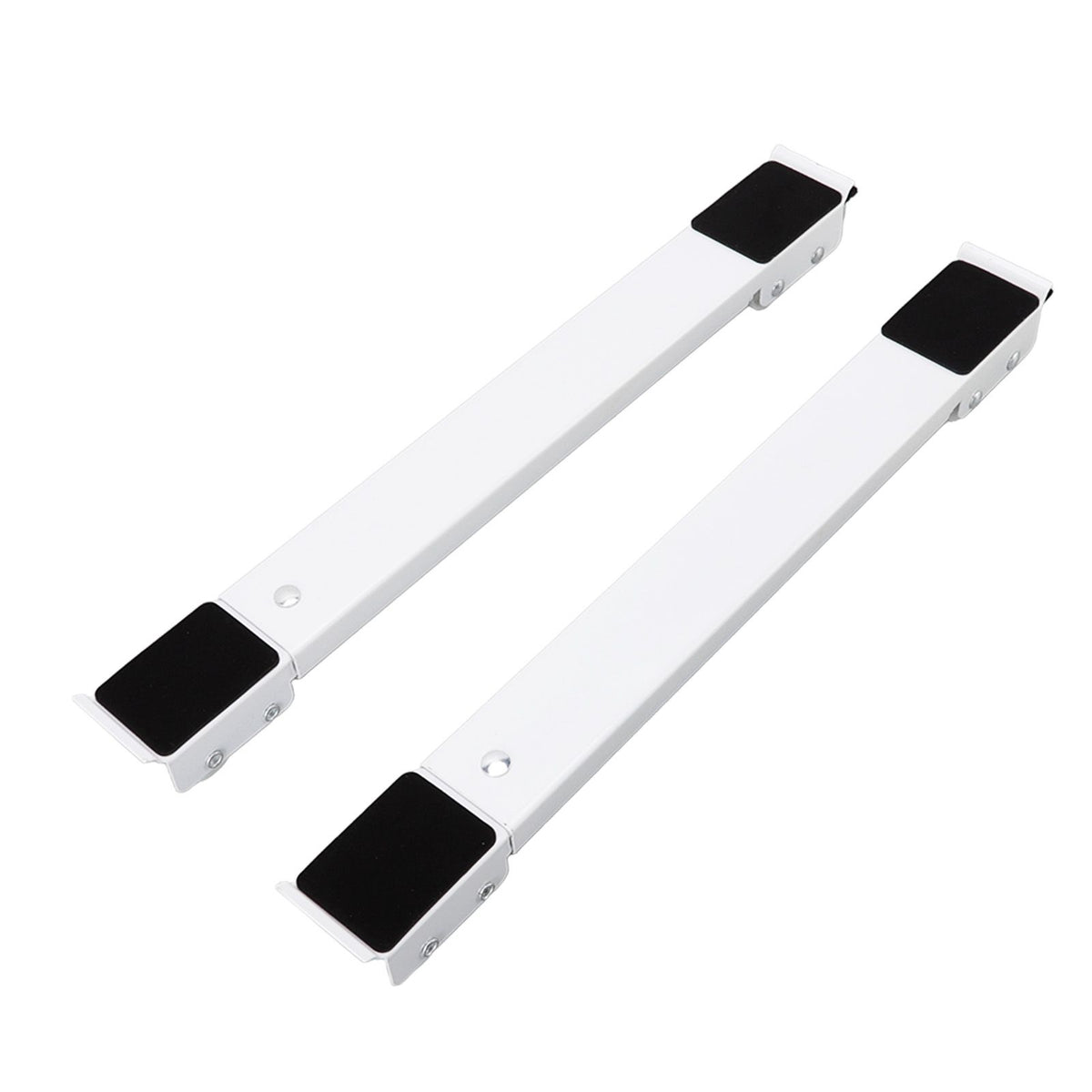 Universal Appliances Pulley Bracket 300KG Load Bearing Retractable Moving Rollers Base with Pry Bar for Washing Machine White