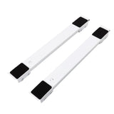 Universal Appliances Pulley Bracket 300KG Load Bearing Retractable Moving Rollers Base with Pry Bar for Washing Machine White - Front View