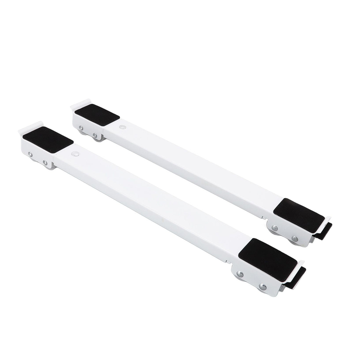 Universal Appliances Pulley Bracket 300KG Load Bearing Retractable Moving Rollers Base with Pry Bar for Washing Machine White