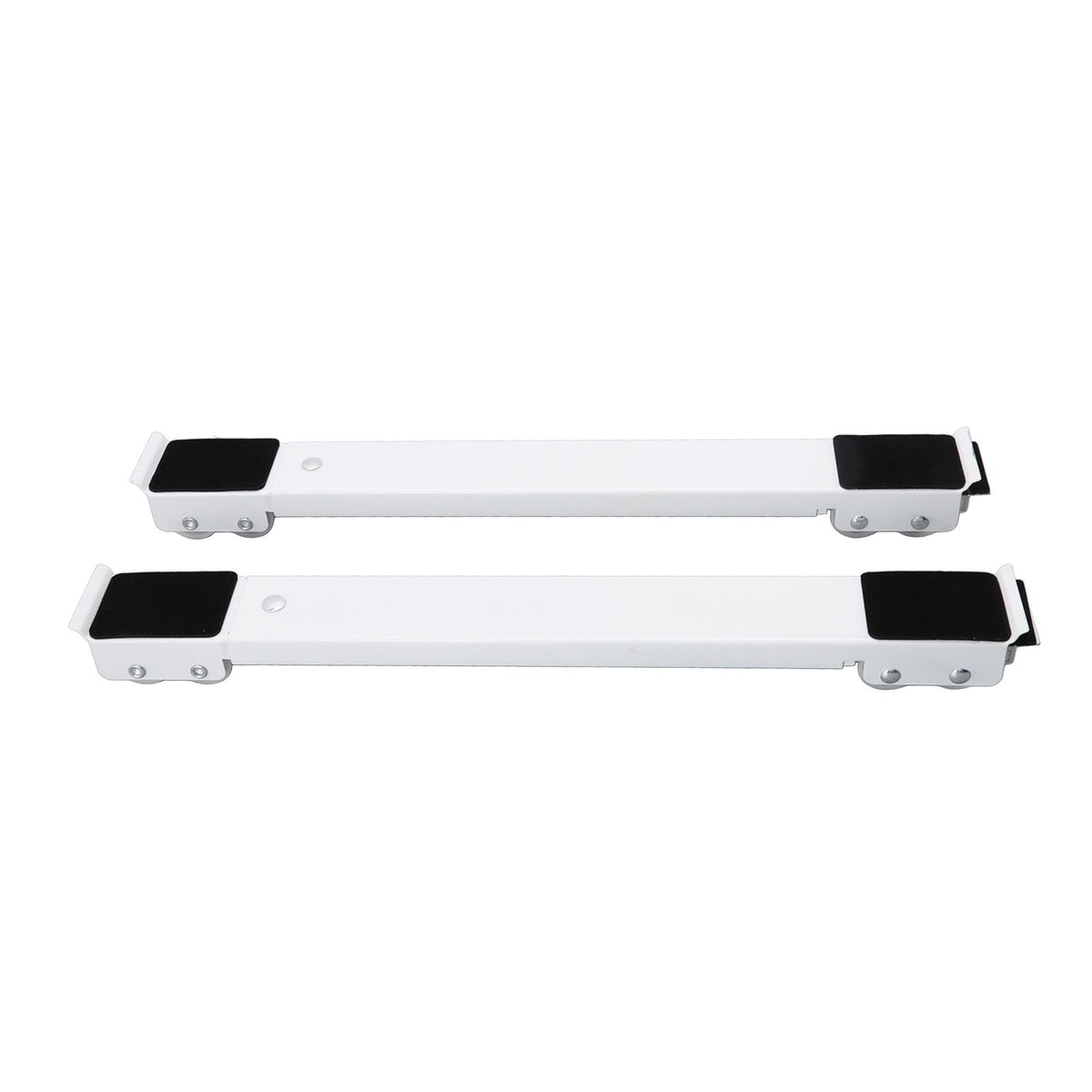 Universal Appliances Pulley Bracket 300KG Load Bearing Retractable Moving Rollers Base with Pry Bar for Washing Machine White