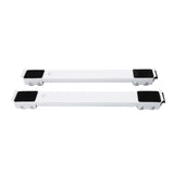 Universal Appliances Pulley Bracket 300KG Load Bearing Retractable Moving Rollers Base with Pry Bar for Washing Machine White