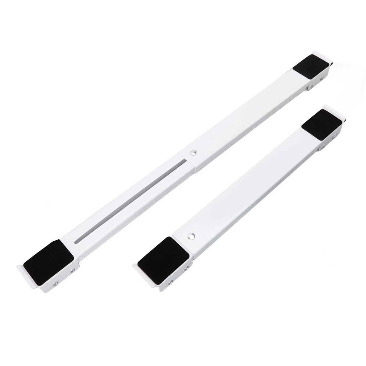 Universal Appliances Pulley Bracket 300KG Load Bearing Retractable Moving Rollers Base with Pry Bar for Washing Machine White