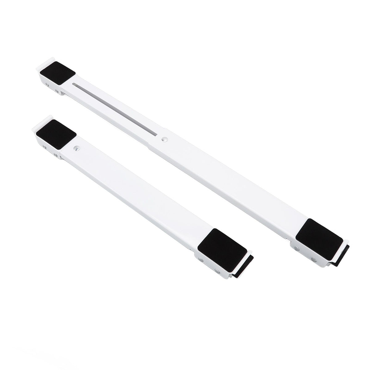 Universal Appliances Pulley Bracket 300KG Load Bearing Retractable Moving Rollers Base with Pry Bar for Washing Machine White