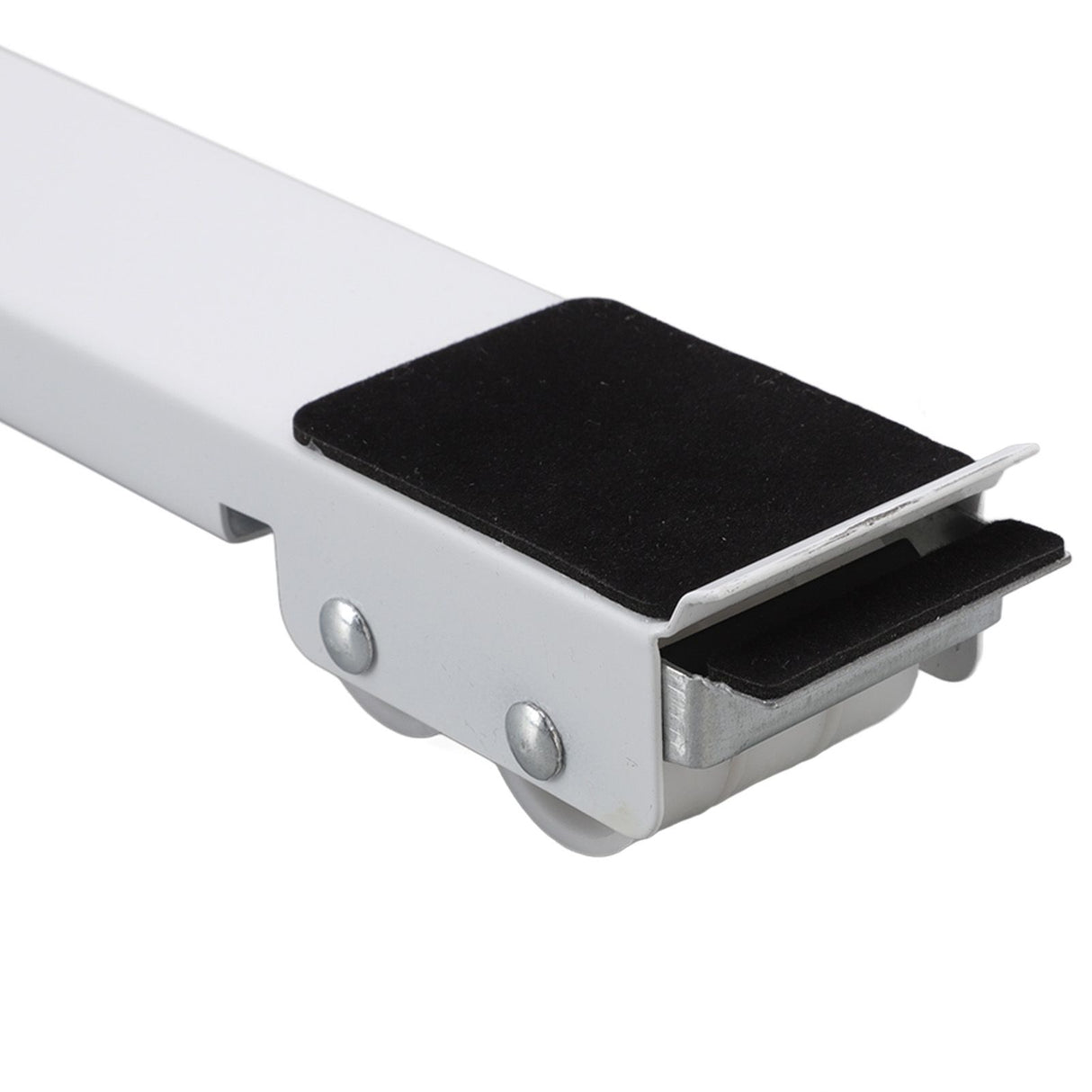 Universal Appliances Pulley Bracket 300KG Load Bearing Retractable Moving Rollers Base with Pry Bar for Washing Machine White