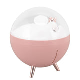 260ml Air Humidifier Space Bear Designed ABS with Night Light USB Charging Mini Mist Diffusor for Home Children Pink