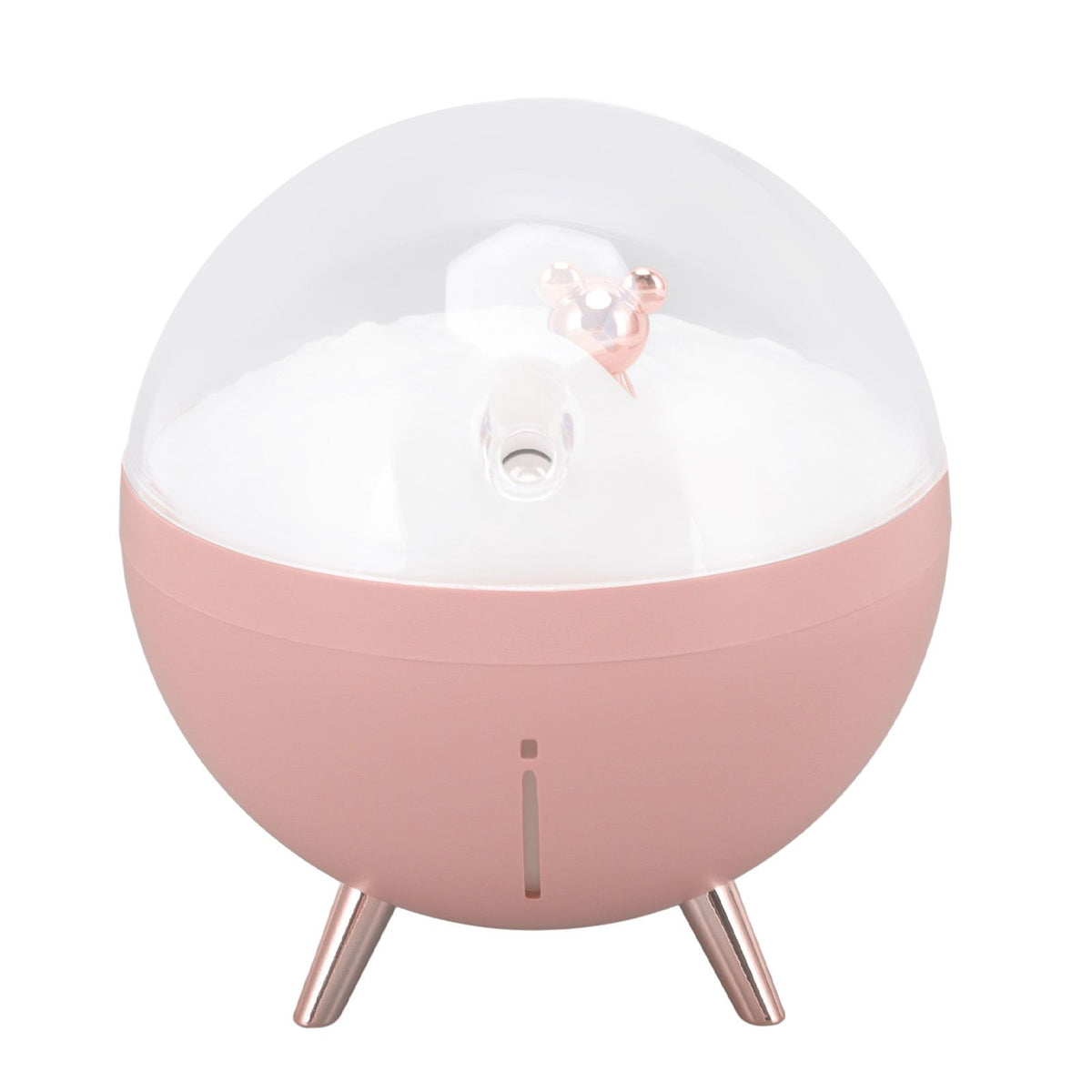 260ml Air Humidifier Space Bear Designed ABS with Night Light USB Charging Mini Mist Diffusor for Home Children Pink