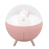 260ml Air Humidifier Space Bear Designed ABS with Night Light USB Charging Mini Mist Diffusor for Home Children Pink - Top-Down View