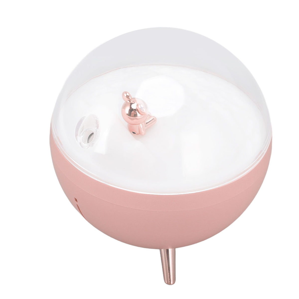 260ml Air Humidifier Space Bear Designed ABS with Night Light USB Charging Mini Mist Diffusor for Home Children Pink