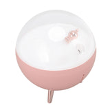 260ml Air Humidifier Space Bear Designed ABS with Night Light USB Charging Mini Mist Diffusor for Home Children Pink