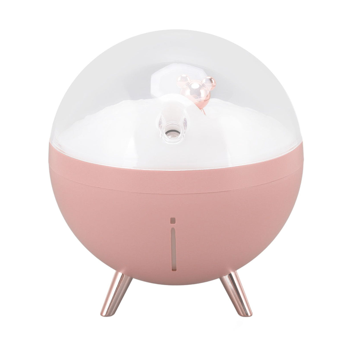 260ml Air Humidifier Space Bear Designed ABS with Night Light USB Charging Mini Mist Diffusor for Home Children Pink