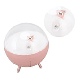 260ml Air Humidifier Space Bear Designed ABS with Night Light USB Charging Mini Mist Diffusor for Home Children Pink - Extra Image