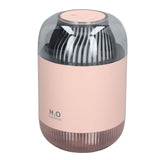1000ml Air Humidifier Double Spray with Night Light USB Charging Mist Vaporizer for Home Pink - Rear View