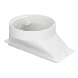 Portable AC Hose Coupler Universal Clockwise Counterclockwise Thread 5in Diameter Rectangular Interface 130mm Hose Adapter - Front View