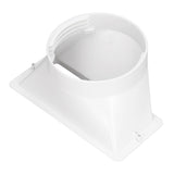 Portable AC Hose Coupler Universal Clockwise Counterclockwise Thread 5in Diameter Rectangular Interface 130mm Hose Adapter - Top-Down View