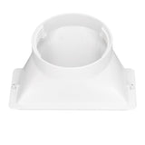 Portable AC Hose Coupler Universal Clockwise Counterclockwise Thread 5in Diameter Rectangular Interface 130mm Hose Adapter - 45-Degree Angle