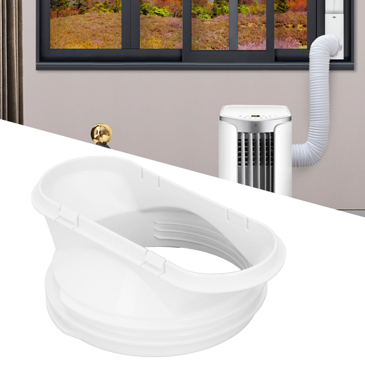 Air Conditioner Window Adapter Flat Mouth Exhaust Hose Connector Tube Connector for 5.9in 5in Pipe Mobile Air Conditioning Accessories