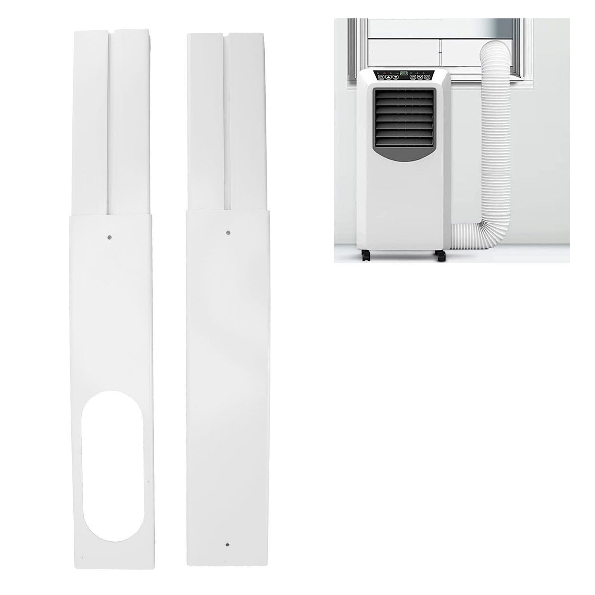 4pcs Portable Air Conditioner Window Kit 16.9 to 55in Adjustable Window Sealing Panels for Home Office