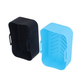 2pcs Fryer Silicone Pot Non Stick Reusable Liner Basket Replacement for Ninja DZ201 Foodi 8QT Blue and Black - Side View
