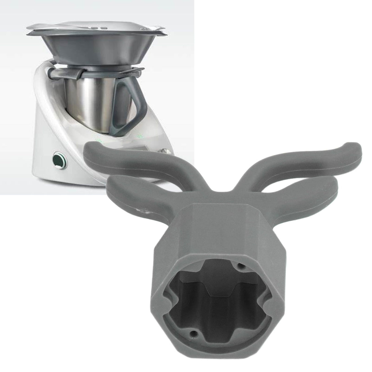 Mixer Wrench ABS Ergonomic Handle Blender Blade Remover Wrench for Vorwerk Thermomix TM5 TM6 TM31 Grey
