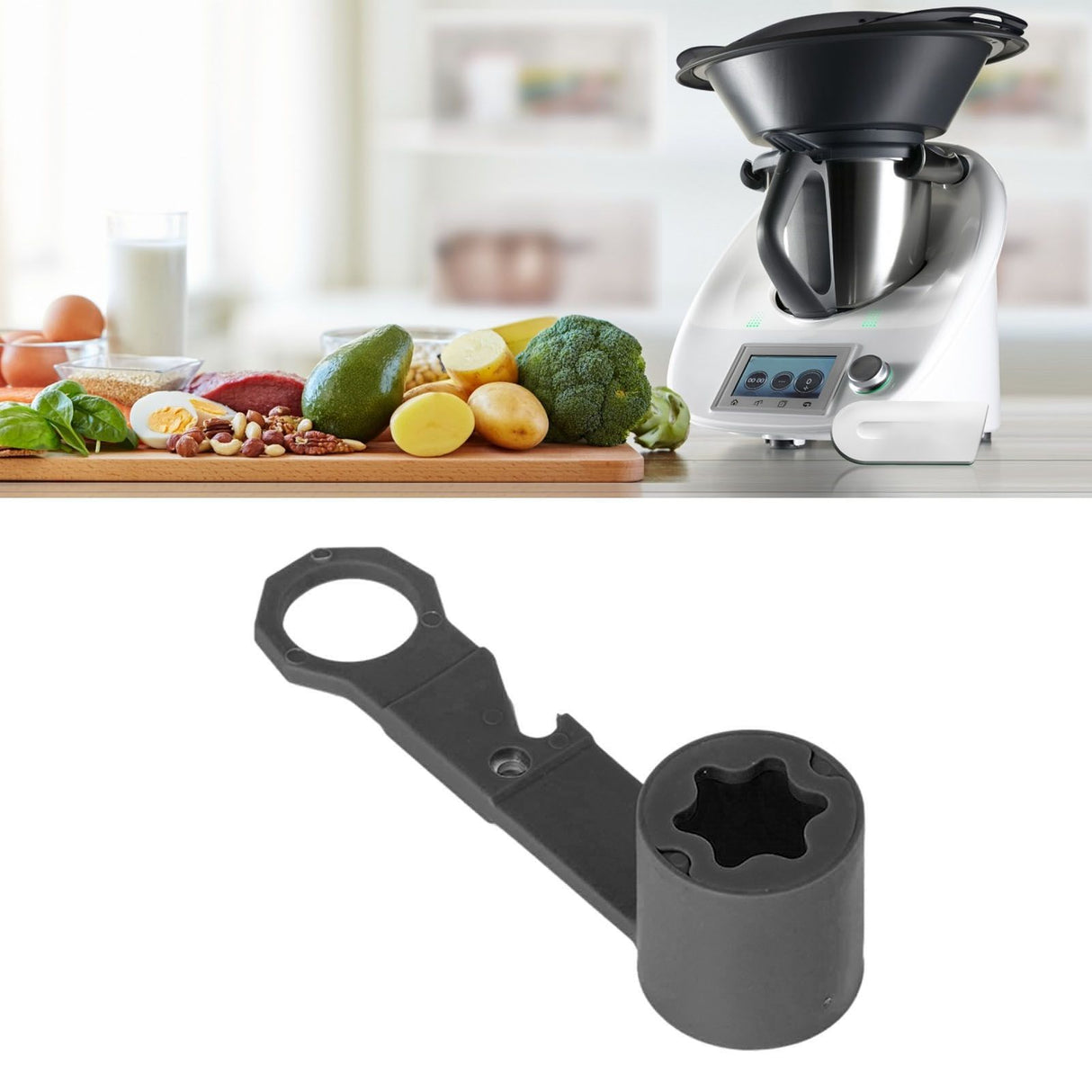 Blender Wrench Mixer Removal Tool with Handle ABS for Vorwerk Thermomix TM5 TM6 TM31 Black