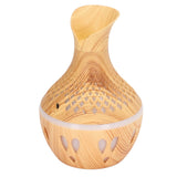 Aromatherapy Humidifier 300ml Wood Grain Design USB Powered Desktop Humidifier with LED Color Light for Home - 45-Degree Angle