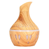 Aromatherapy Humidifier 300ml Wood Grain Design USB Powered Desktop Humidifier with LED Color Light for Home - Low Angle