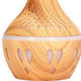 Aromatherapy Humidifier 300ml Wood Grain Design USB Powered Desktop Humidifier with LED Color Light for Home - Extra Image