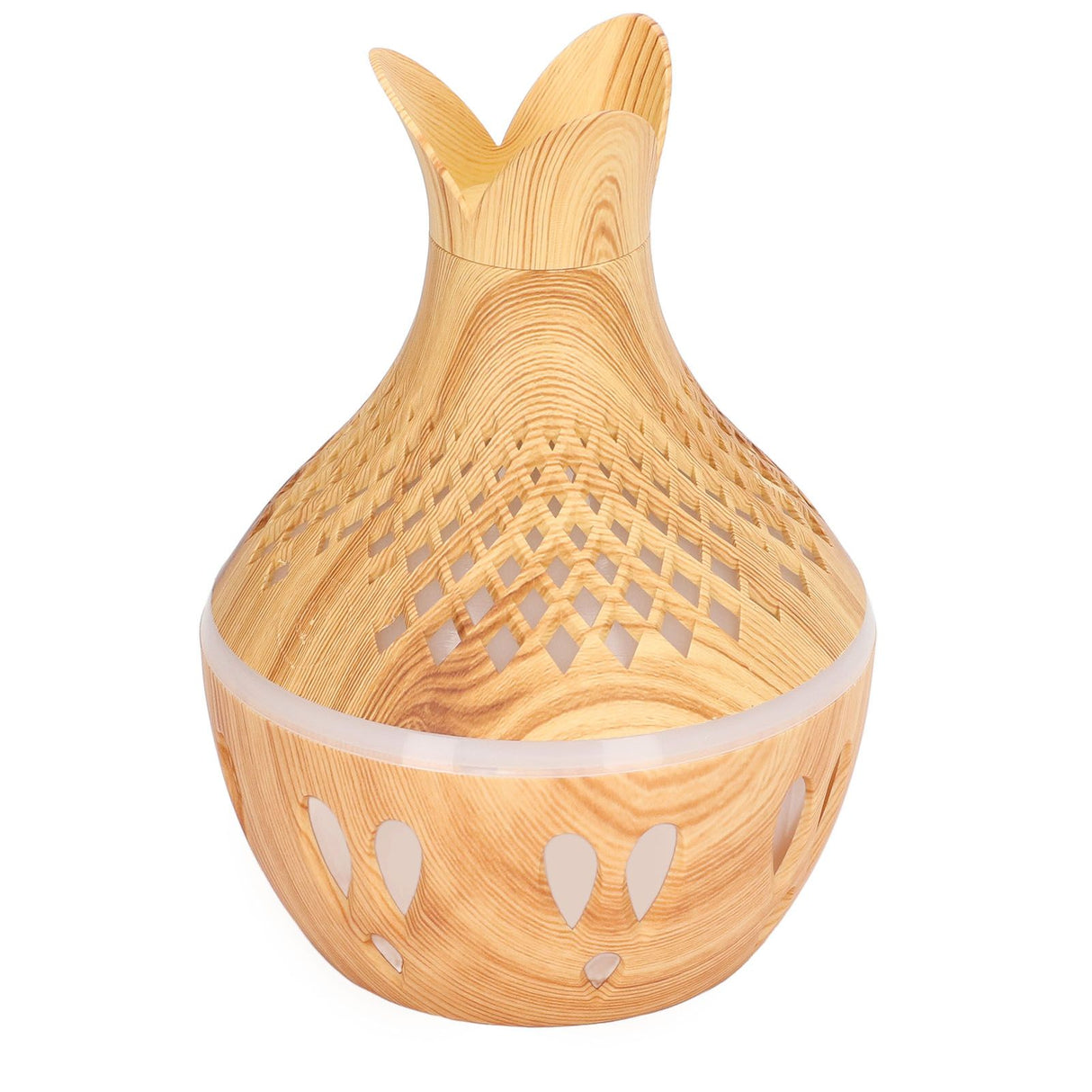 Aromatherapy Humidifier 300ml USB Powered Wood Grain Desktop Humidifier with LED Color Light for Home Bedroom