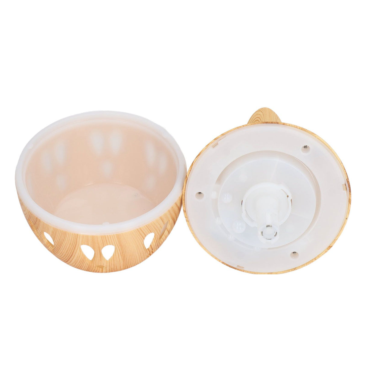 Aromatherapy Humidifier 300ml USB Powered Wood Grain Desktop Humidifier with LED Color Light for Home Bedroom