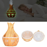 Aromatherapy Humidifier 300ml USB Powered Wood Grain Desktop Humidifier with LED Color Light for Home Bedroom - Extra Image