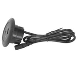 Embedded Charging Round Port QC3.0 Fast Charging Phone Desktop Charger Station for Home 12‑30V 30W Black - 45-Degree Angle