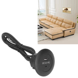 Embedded Charging Round Port QC3.0 Fast Charging Phone Desktop Charger Station for Home 12‑30V 30W Black - Extra Image