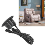 Embedded Charging Round Port QC3.0 Fast Charging Phone Desktop Charger Station for Home 12‑30V 30W Black - Extra Image