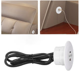 Embedded Charging Round Port QC3.0 Fast Charging Phone Desktop Charger Station for Home 12‑30V 30W White - Extra Image
