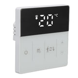 WIFI Thermostat Digital Touch Screen Phone APP Voice Control Smart Thermostat for Home Hotel 90 to 240V Black White - Front View