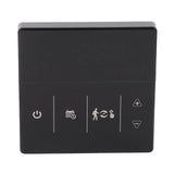 Smart Thermostat with Touch Screen App Voice Control Wifi Temperature Controller for Home 90‑240V Black - Front View