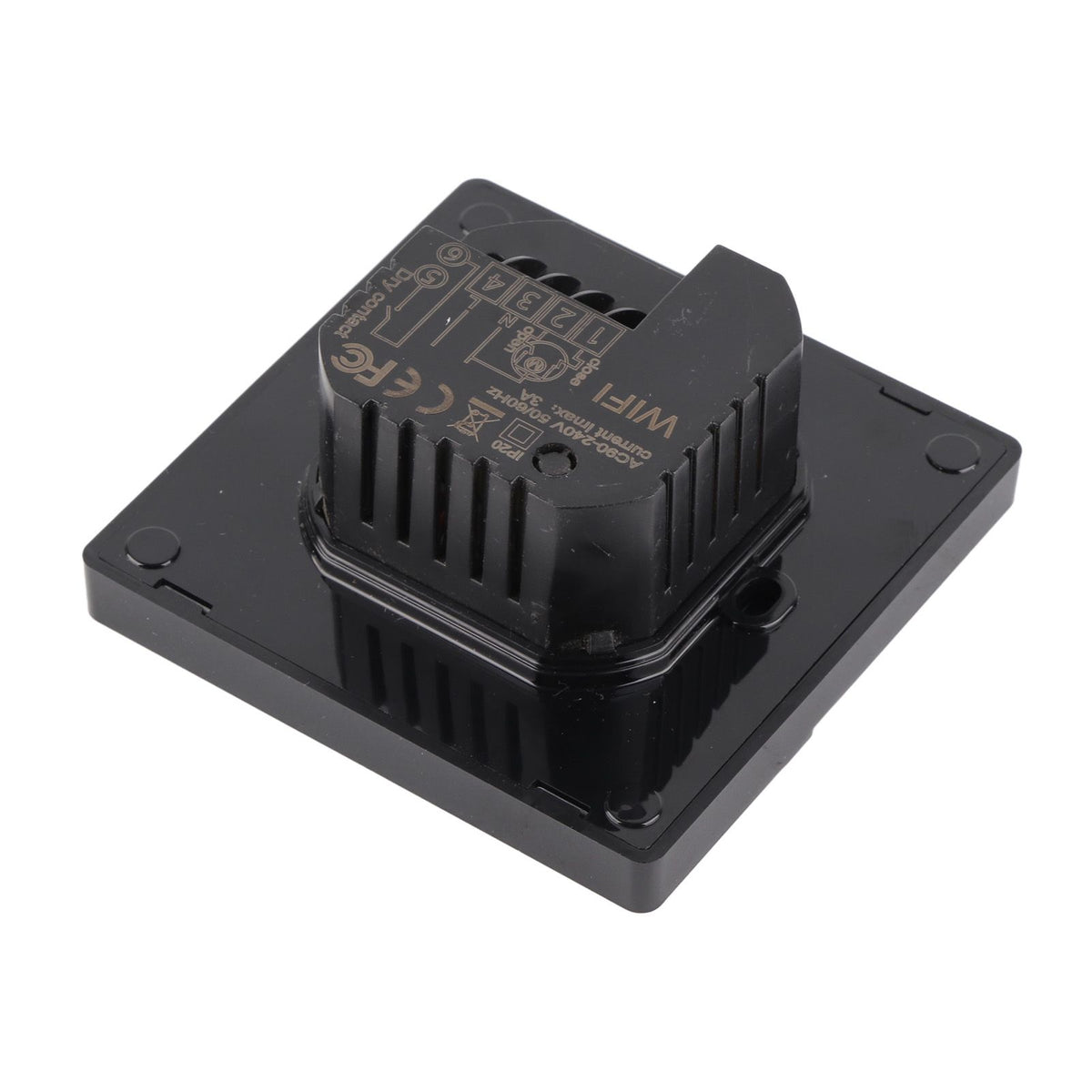 Smart Thermostat with Touch Screen App Voice Control Wifi Temperature Controller for Home 90‑240V Black