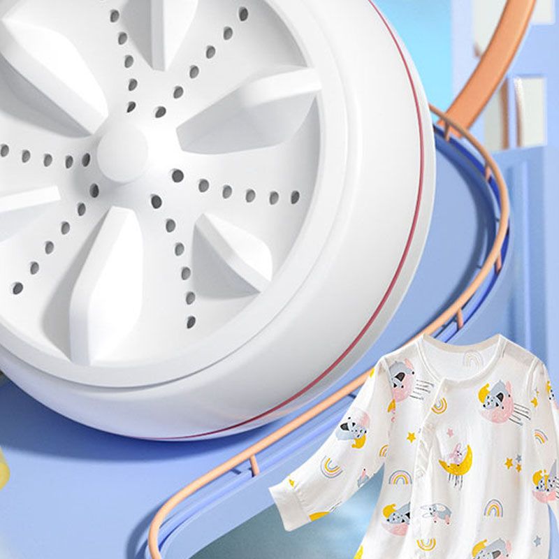 Mini Washing Machine High Power Portable Powerful Cleaning Ultrasonic Turbo Folding Travel Washing Machine Cowhide Box White
