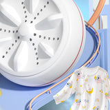 Mini Washing Machine High Power Portable Powerful Cleaning Ultrasonic Turbo Folding Travel Washing Machine Cowhide Box White