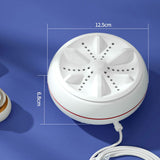 Mini Washing Machine High Power Portable Powerful Cleaning Ultrasonic Turbo Folding Travel Washing Machine Cowhide Box White