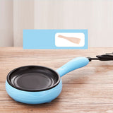Multifunctional 2 in 1 Egg Cooker Non Stick Egg Frying Pan Egg Boiler Automatic Off Egg Boiler Machine for Home Dormitory Blue