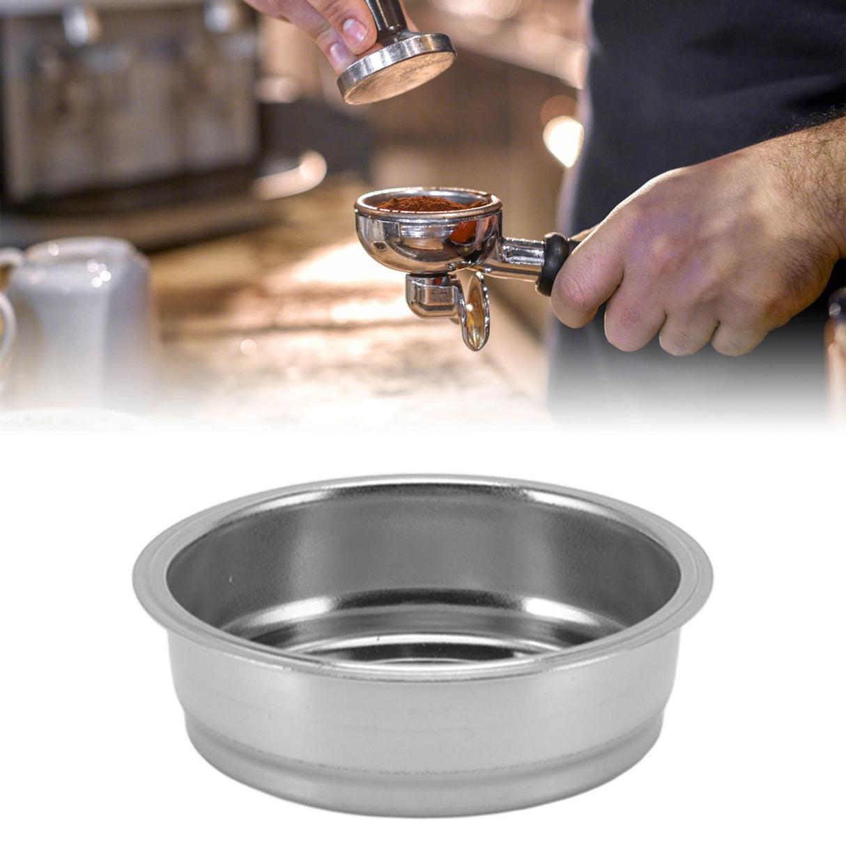 51mm Coffee Filter Basket Stainless Steel Single Layer Porous Coffee Filter Bowl Non Pressurized 1 Cup Coffee Filter Basket