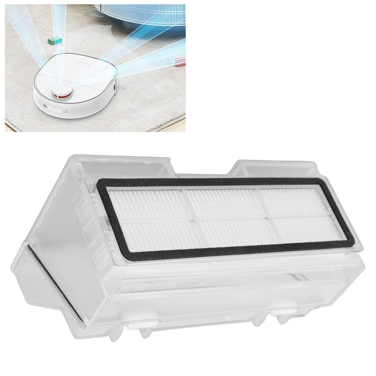 Robot Cleaner Dust Box Kit ABS Well Fitted Dust Box Replacment for Dreame W10 W10pro