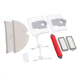 Vacuum Cleaner Main and Side Brush Replacement Set with Filter Cleaning Mop and Dust Bag for Roborock T8 - Front View