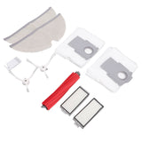 Vacuum Cleaner Main and Side Brush Replacement Set with Filter Cleaning Mop and Dust Bag for Roborock T8