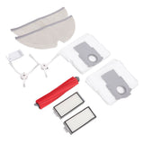 Vacuum Cleaner Main and Side Brush Replacement Set with Filter Cleaning Mop and Dust Bag for Roborock T8 - Top-Down View
