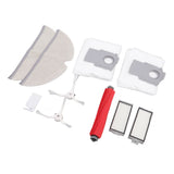 Vacuum Cleaner Main and Side Brush Replacement Set with Filter Cleaning Mop and Dust Bag for Roborock T8