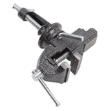 Bench Vise 360 Degree Rotating Cast Steel Small Clamp On Table Vise for Woodworking Jewelry Making - Front View
